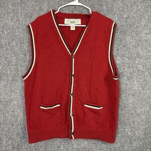 Vintage 90's Gap Sweater Mens XL Wool Vest Button Has Flaws